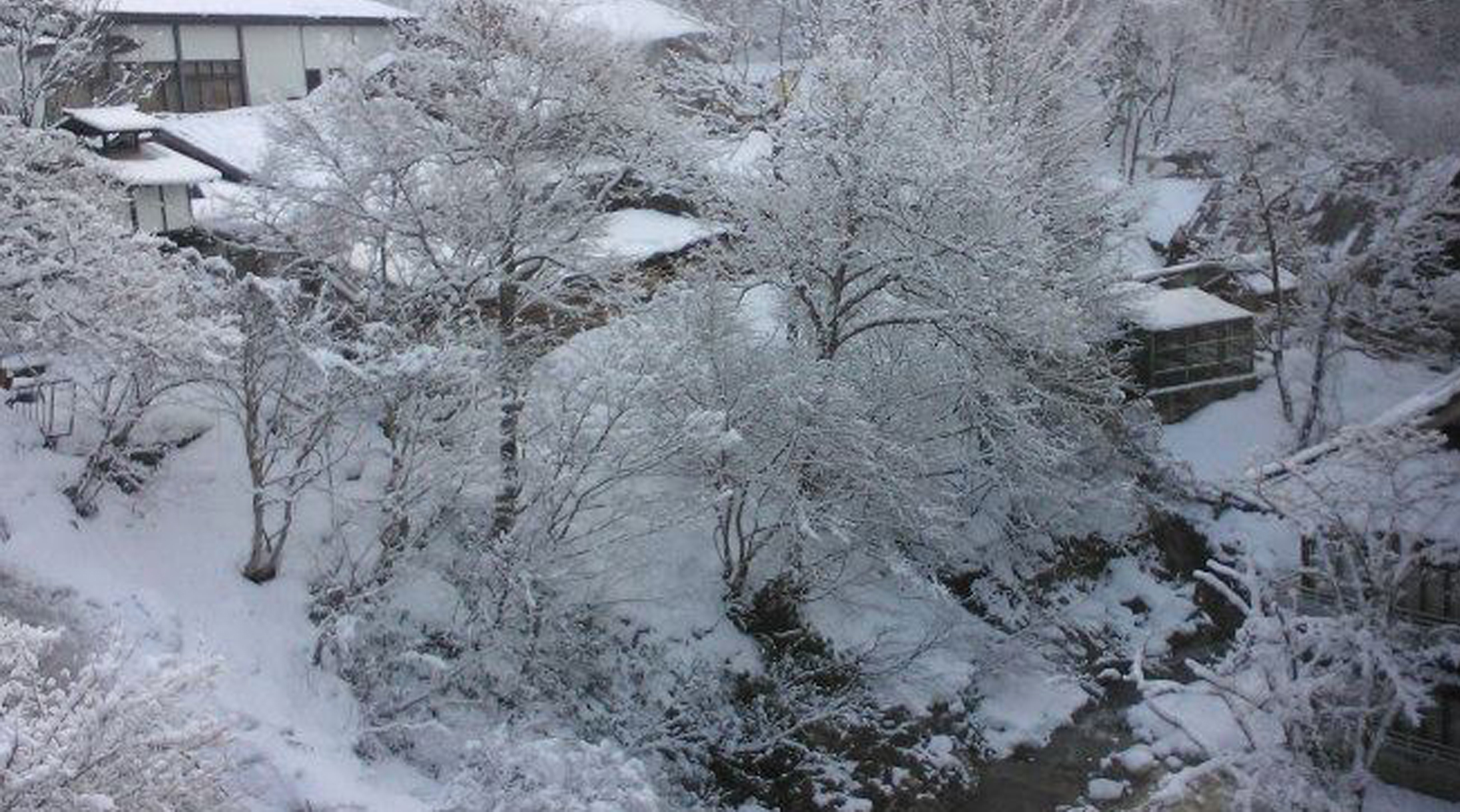 onsen in winter